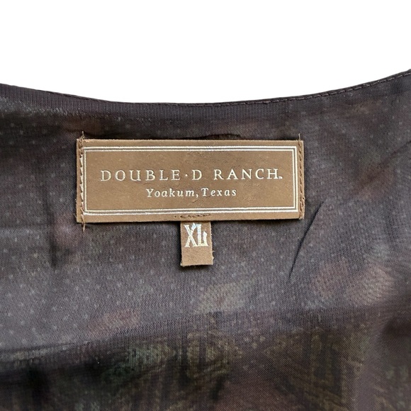 Double D Ranch Western Print Dress Beaded Embellished Boho Cowgirl XL Leopard - Picture 8 of 15